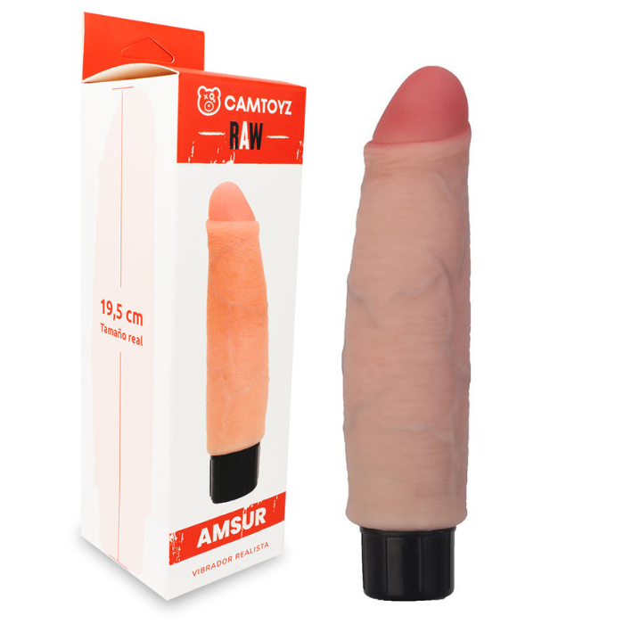 Dildo Vibrador Pene Con Venas Ultra  Realista Color Piel Amsur Consolador 18 Cm